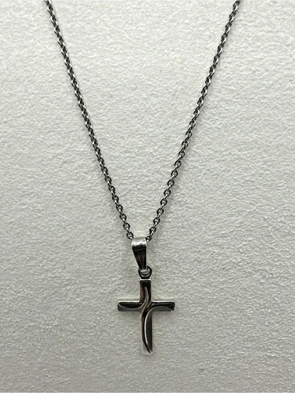 Sterling Silver 925 Cross Pendant Necklace 16